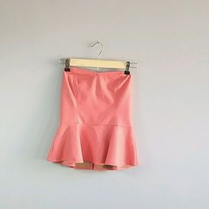 Forever 21 pleather melon colored peplum top